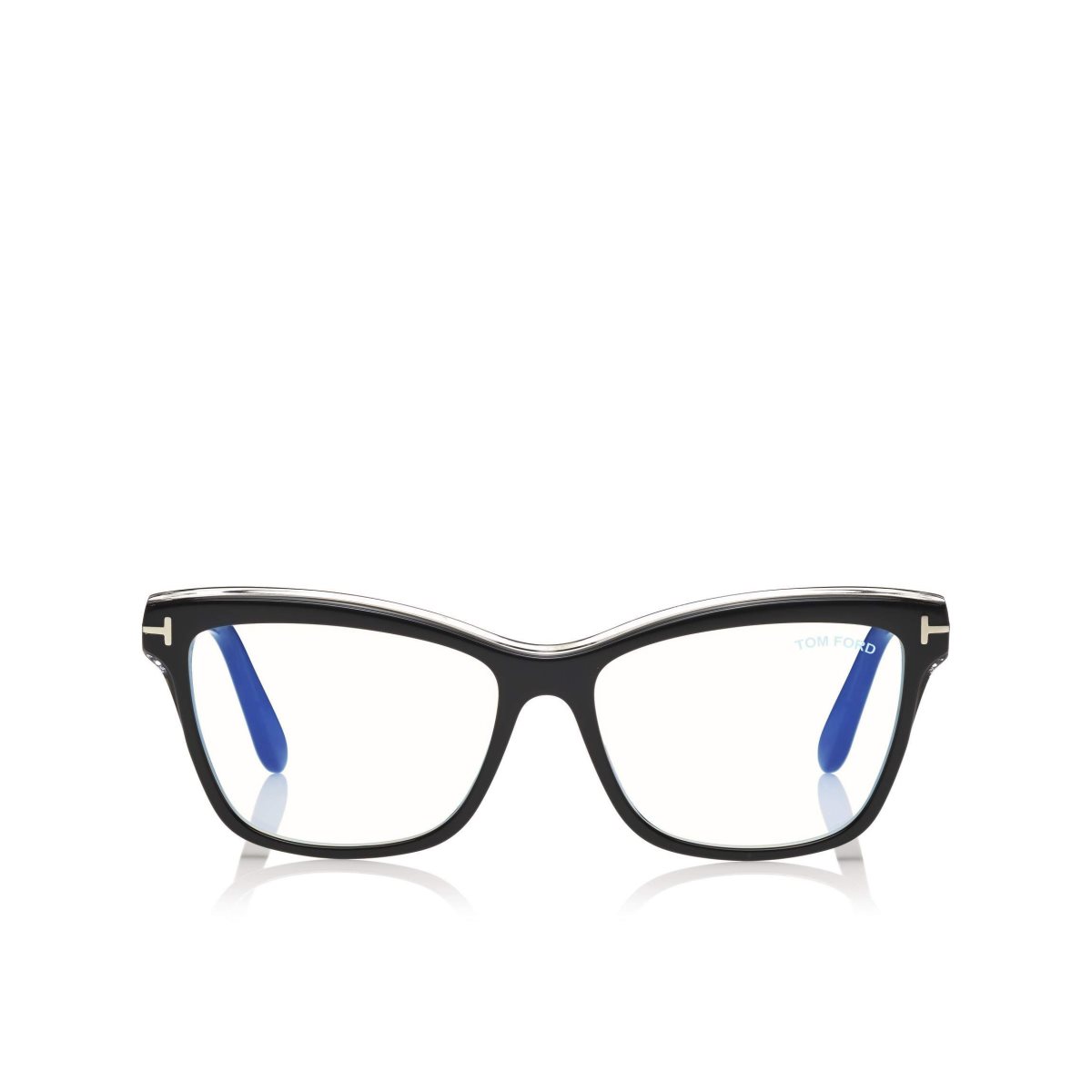 Optique Tom Ford Blue Block Soft Square Femme Noir | MOHVU-9082