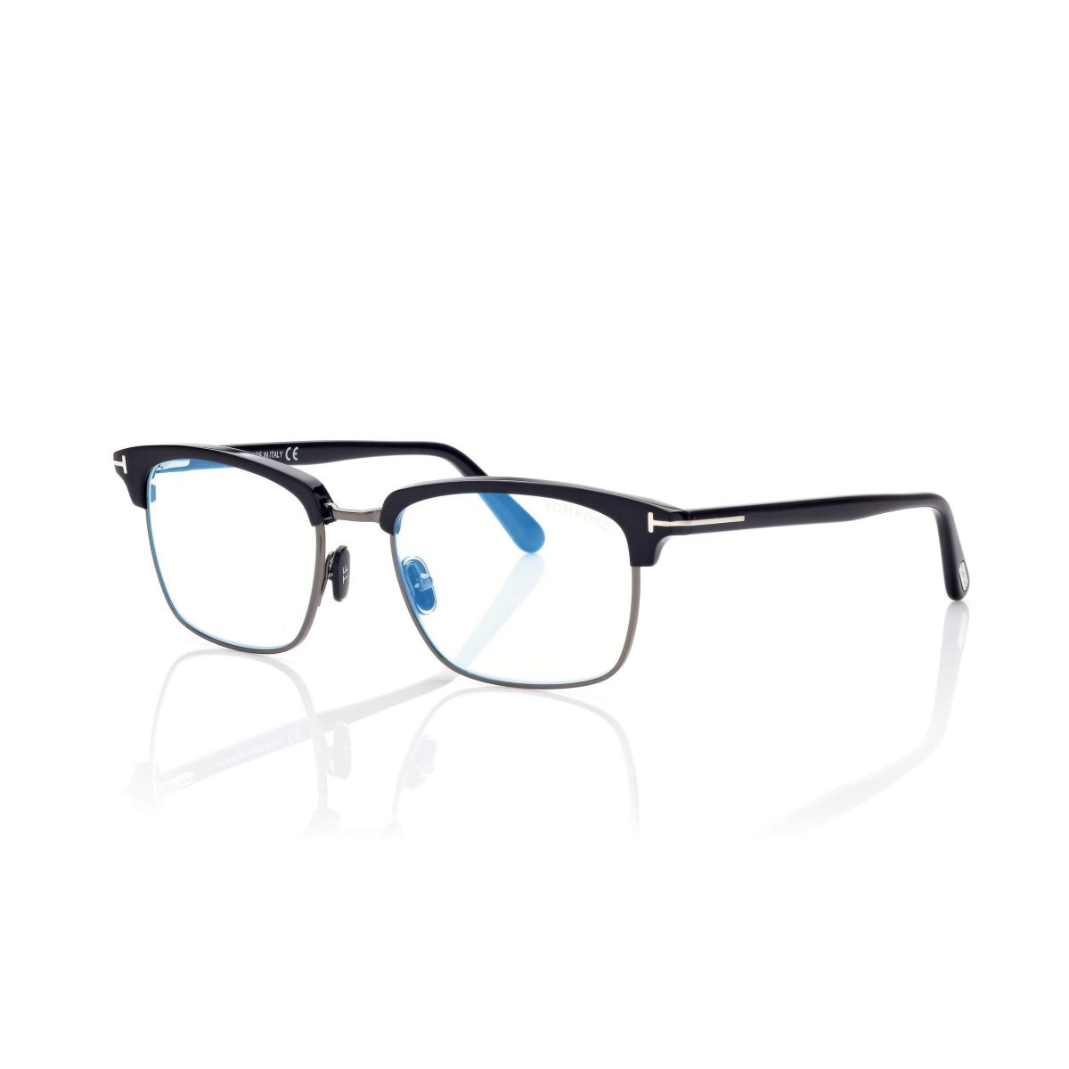 Optique Tom Ford Blue Block Square Shape Homme Noir | MBQJP-1085