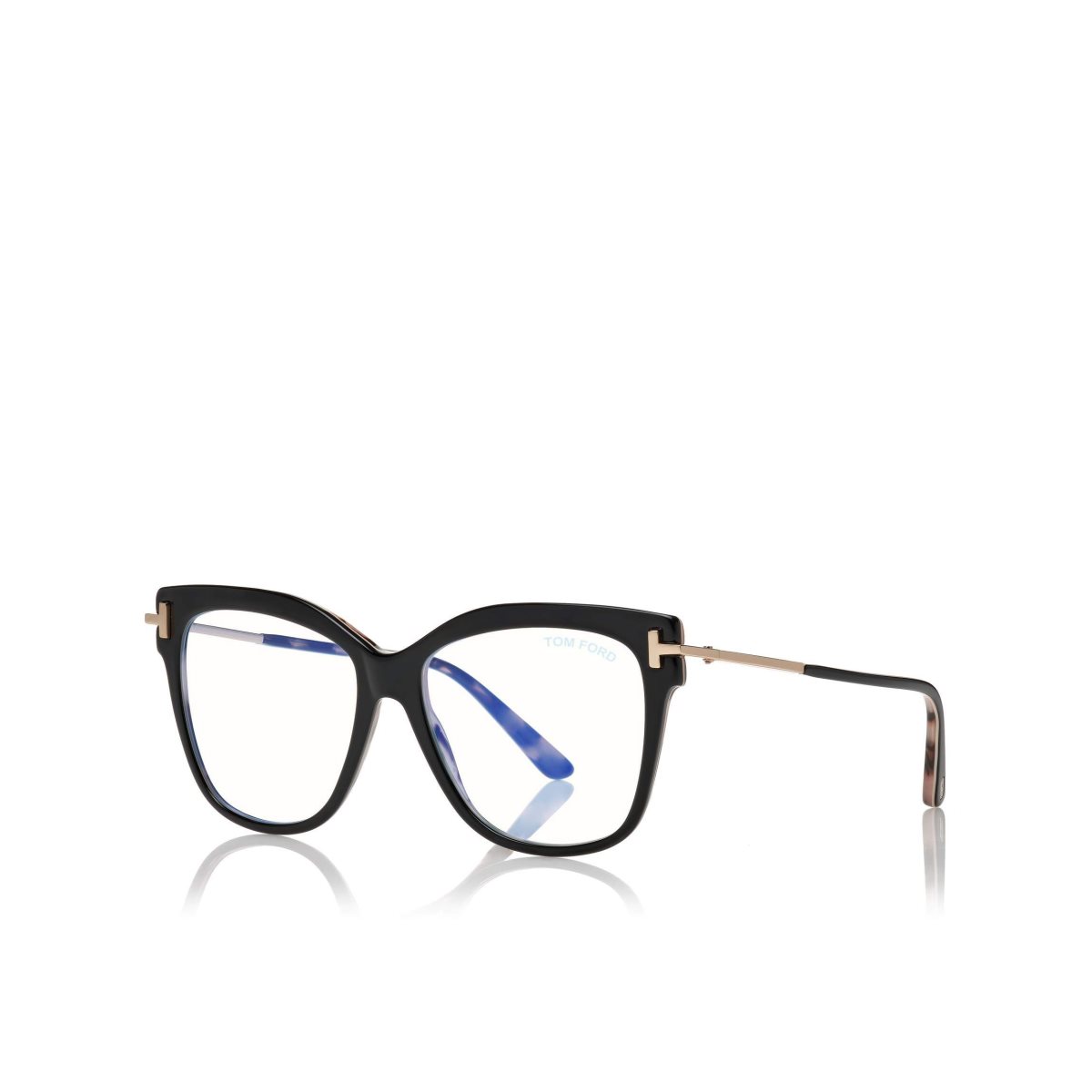 Optique Tom Ford Blue Block Square Shape Femme Noir Marron | UXMKC-6809