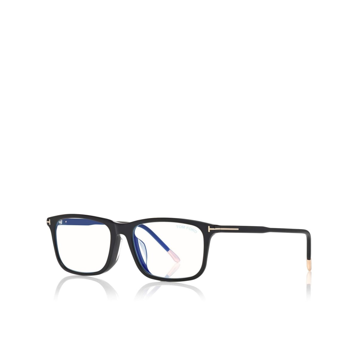 Optique Tom Ford Blue Block Square Femme Noir | EGJWC-7360