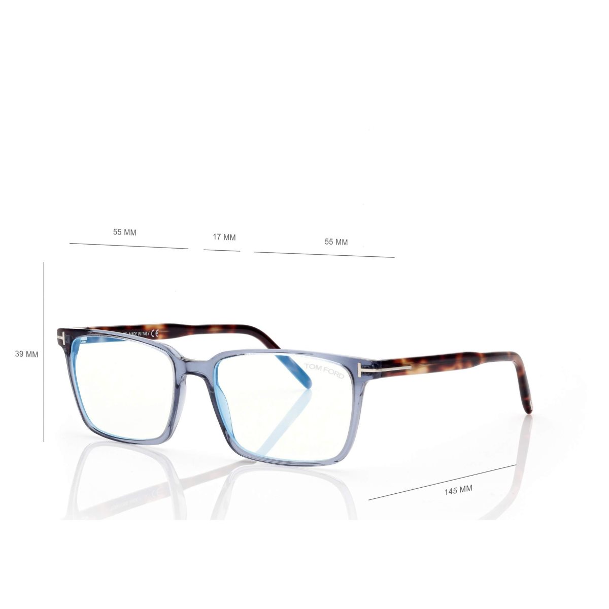 Optique Tom Ford Blue Block Square Femme Bleu | FSHJW-4972