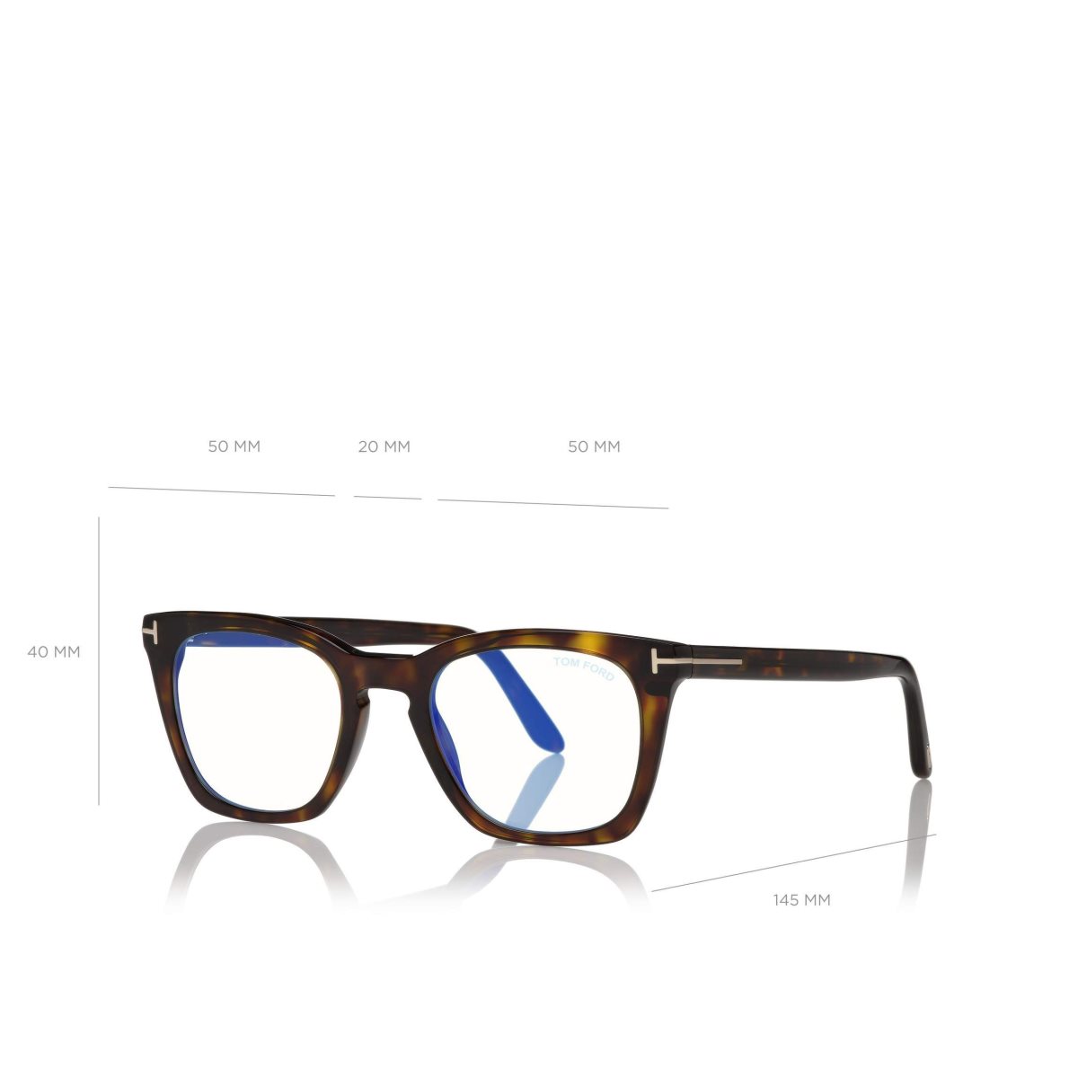 Optique Tom Ford Blue Block Square Femme Noir | XPAHY-4015