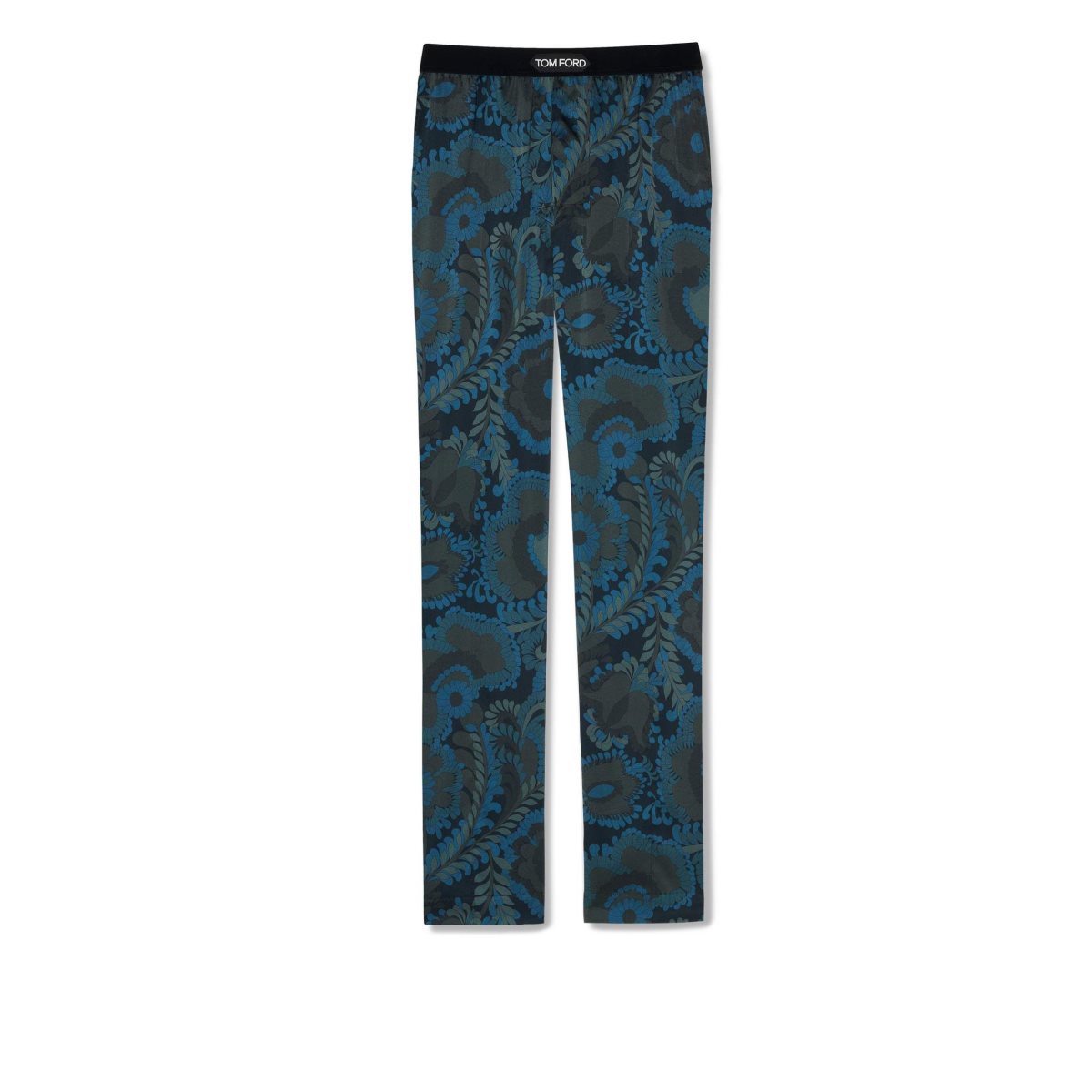 Pantalon De Pyjama Tom Ford 70\'S Paisley Floral Silk Homme Turquoise Foncé | YCOMN-2509