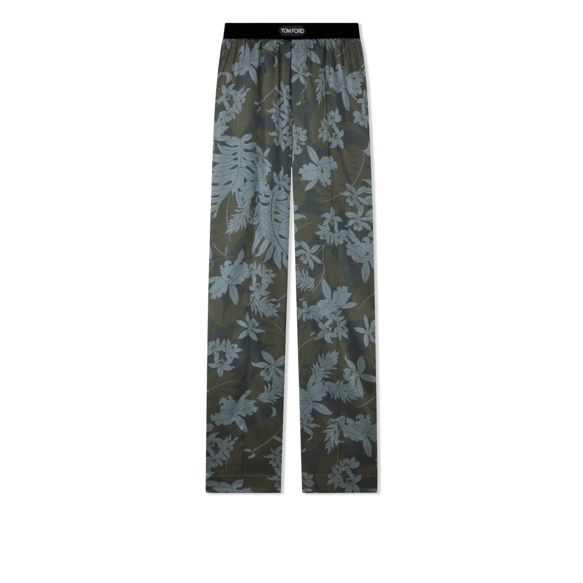 Pantalon De Pyjama Tom Ford Dusty Hibiscus Silk Homme Vert | MHPQF-5219