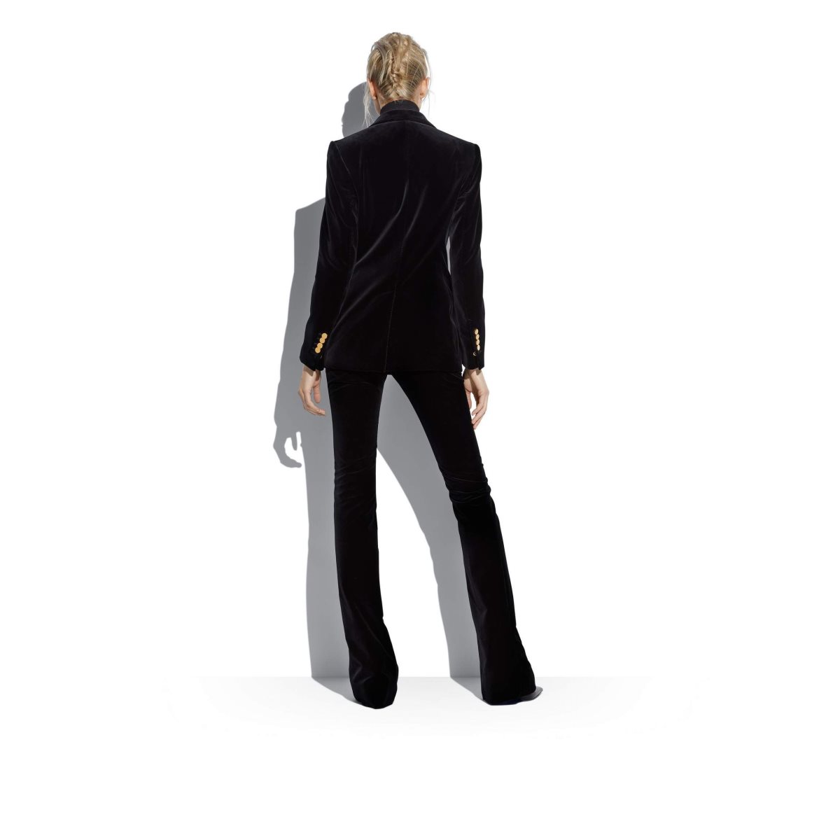 Pantalon Tom Ford Coton Velvet Flares Femme Noir | ABSVT-1975