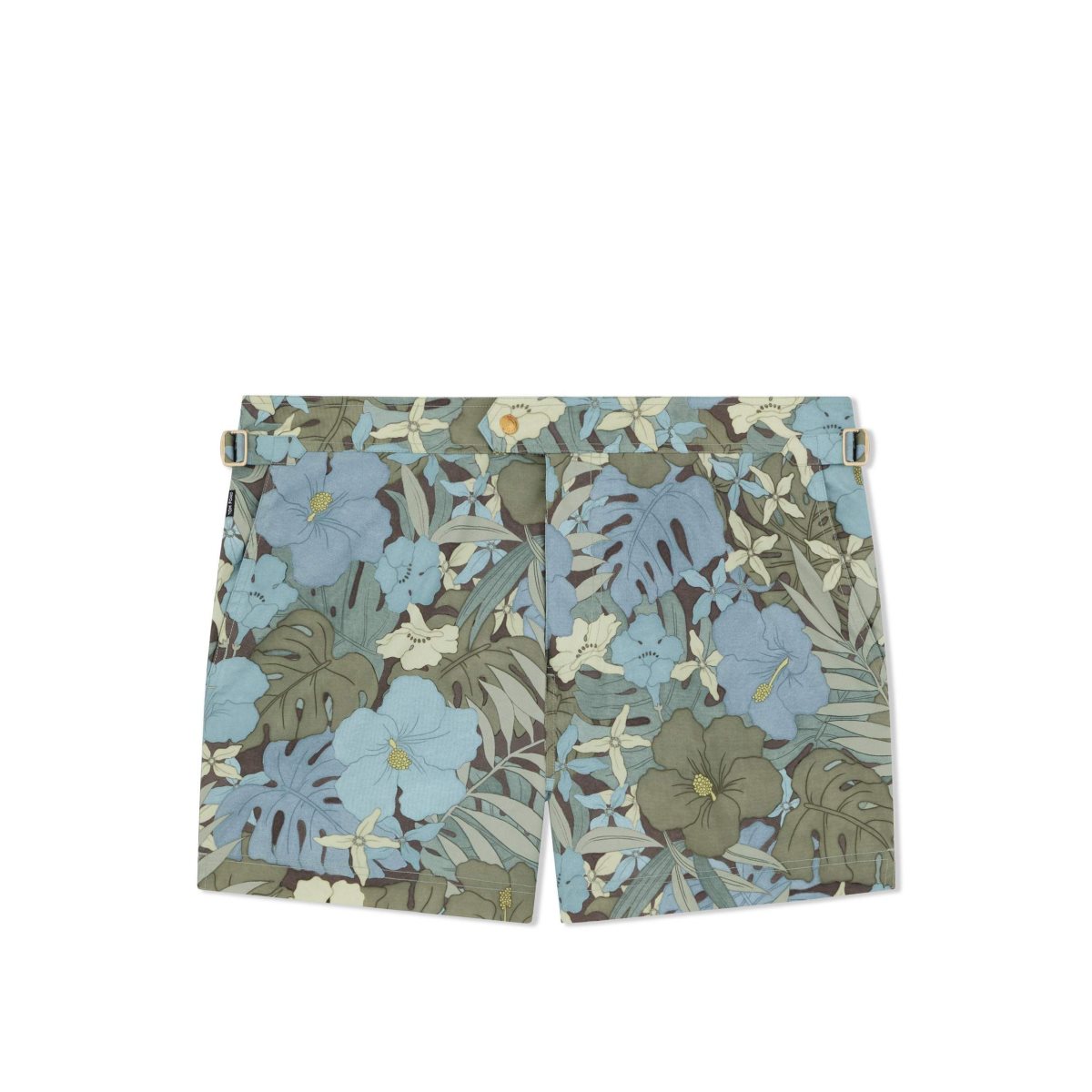 Pantalon Tom Ford Dusty Hibiscus Print Swim Corta Homme Bleu Vert | PKIAG-6194