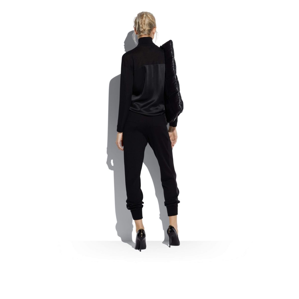 Pantalon Tom Ford Fine Cashmere Silk & Silk Joggers Femme Noir | JQYWS-5617