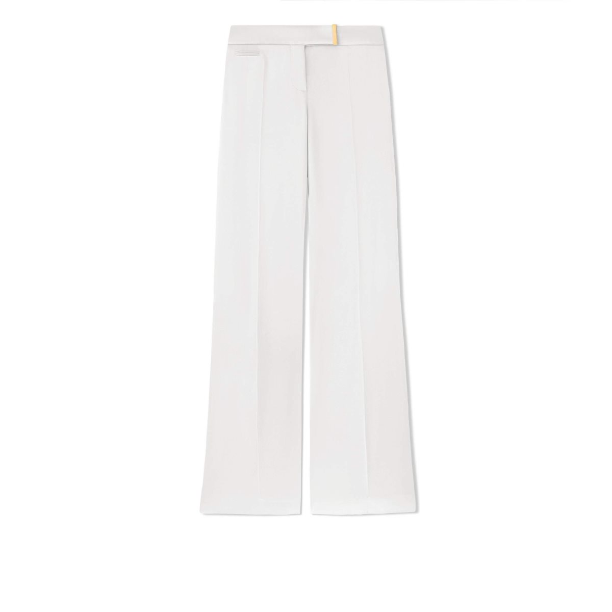 Pantalon Tom Ford Fluid Double-faced Satin Larges Legs Femme Chalk | WKDSC-9018