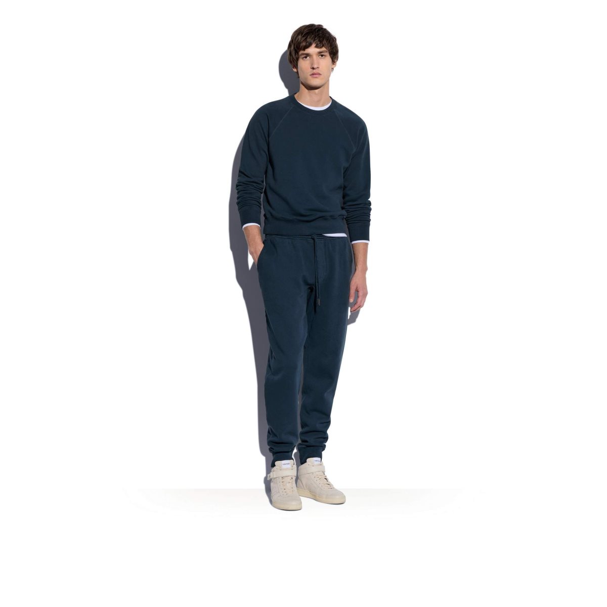 Pantalon Tom Ford Garment Dyed Sweatpants Homme Bleu Foncé | NDOYI-5106