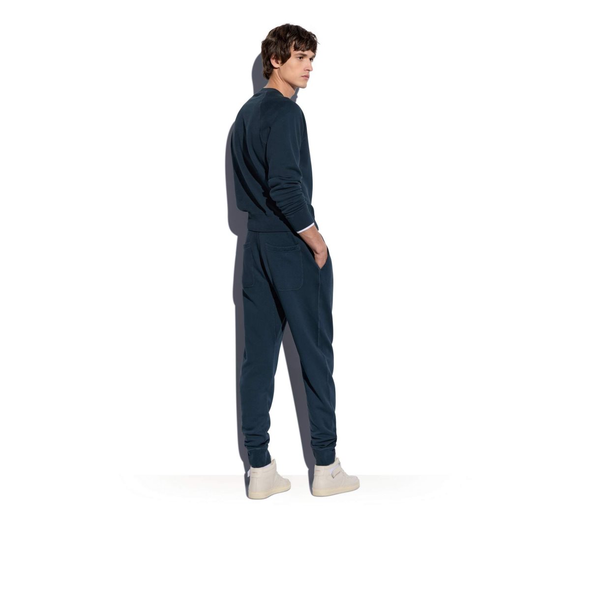 Pantalon Tom Ford Garment Dyed Sweatpants Homme Bleu Foncé | NDOYI-5106