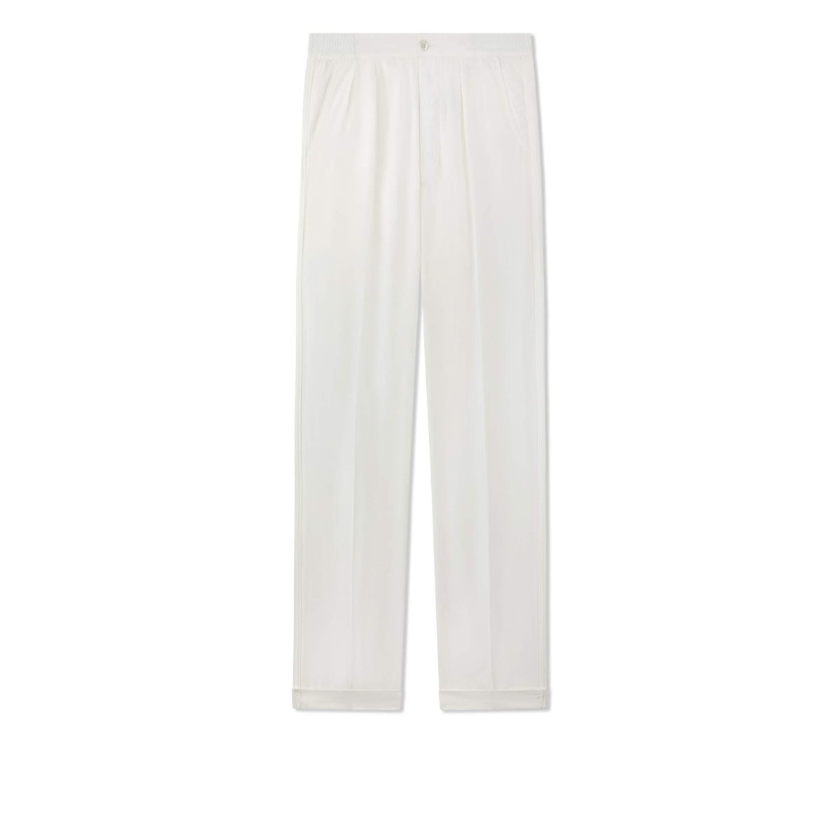 Pantalon Tom Ford Legere Lyocell Pleat Lounge Homme Blanche | CERDB-8572