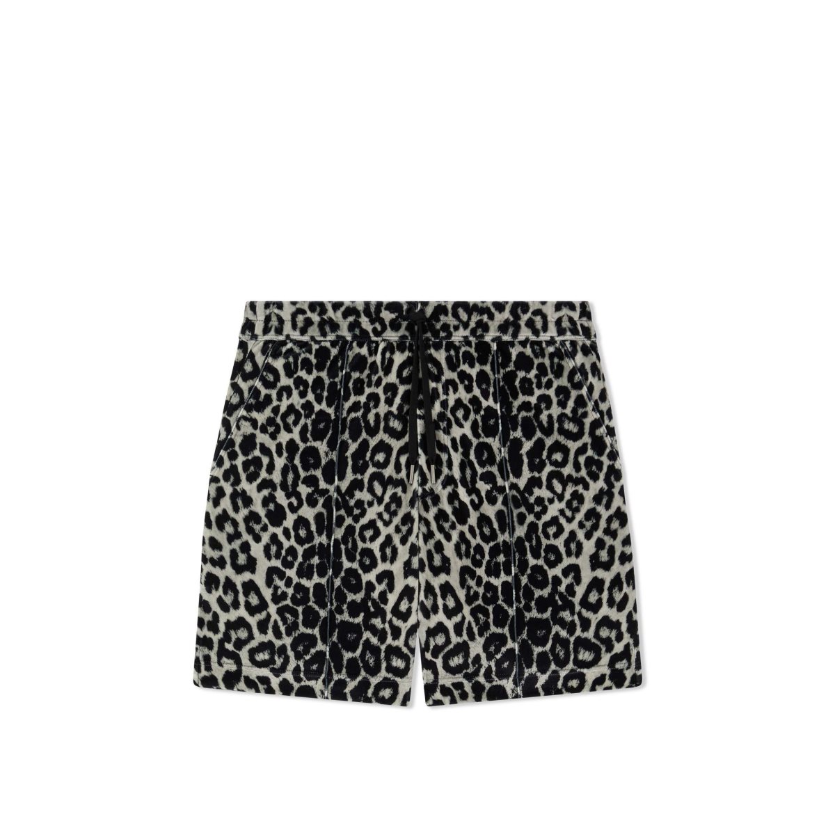 Pantalon Tom Ford Leopard Print Velour Shorts Homme Noir Beige | JGWEZ-0398