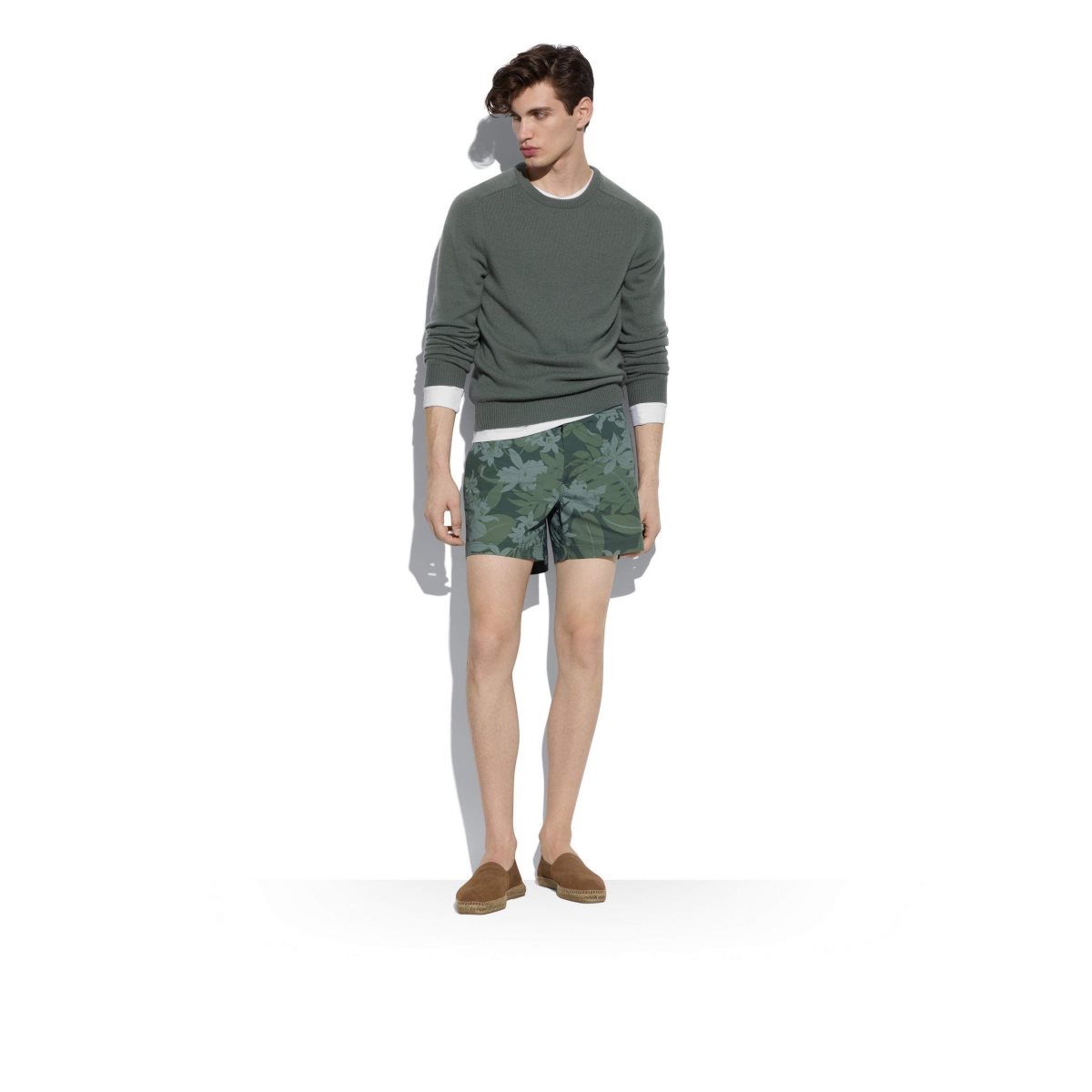 Pantalon Tom Ford Orchid Camo Print Swim Corta Homme Vert | UNCVR-9367