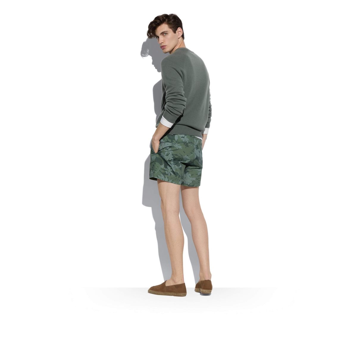 Pantalon Tom Ford Orchid Camo Print Swim Corta Homme Vert | UNCVR-9367