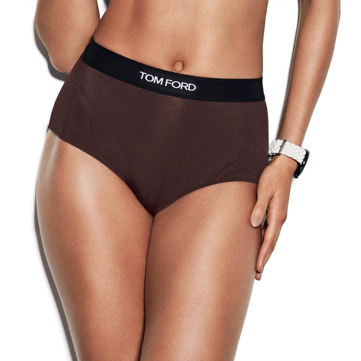 Pantalons Tom Ford Modal Signature Briefs Femme Chocolat Foncé | LTKCR-1095