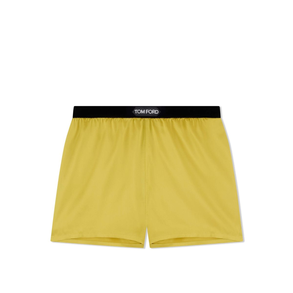 Pantalons Tom Ford Stretch Silk Satin Boxer Shorts Femme Charteuse Citrine | WHFMV-0124