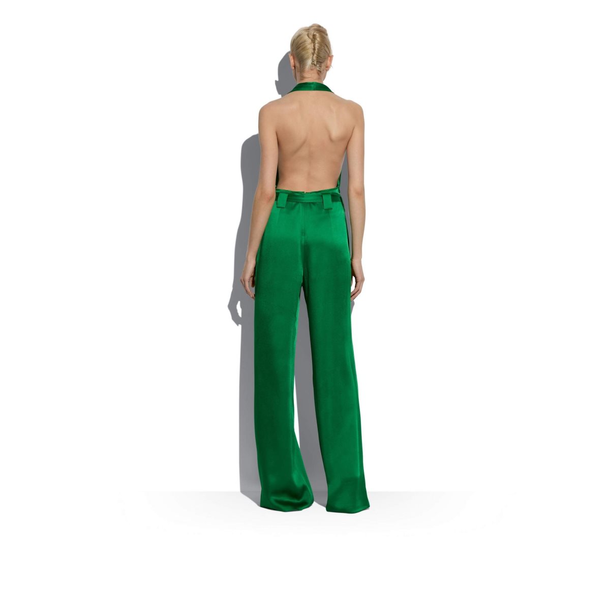 Peignoir Tom Ford Fluid Double-faced Satin Jumpsuit Femme Turquoise Vert | UAJGT-7342