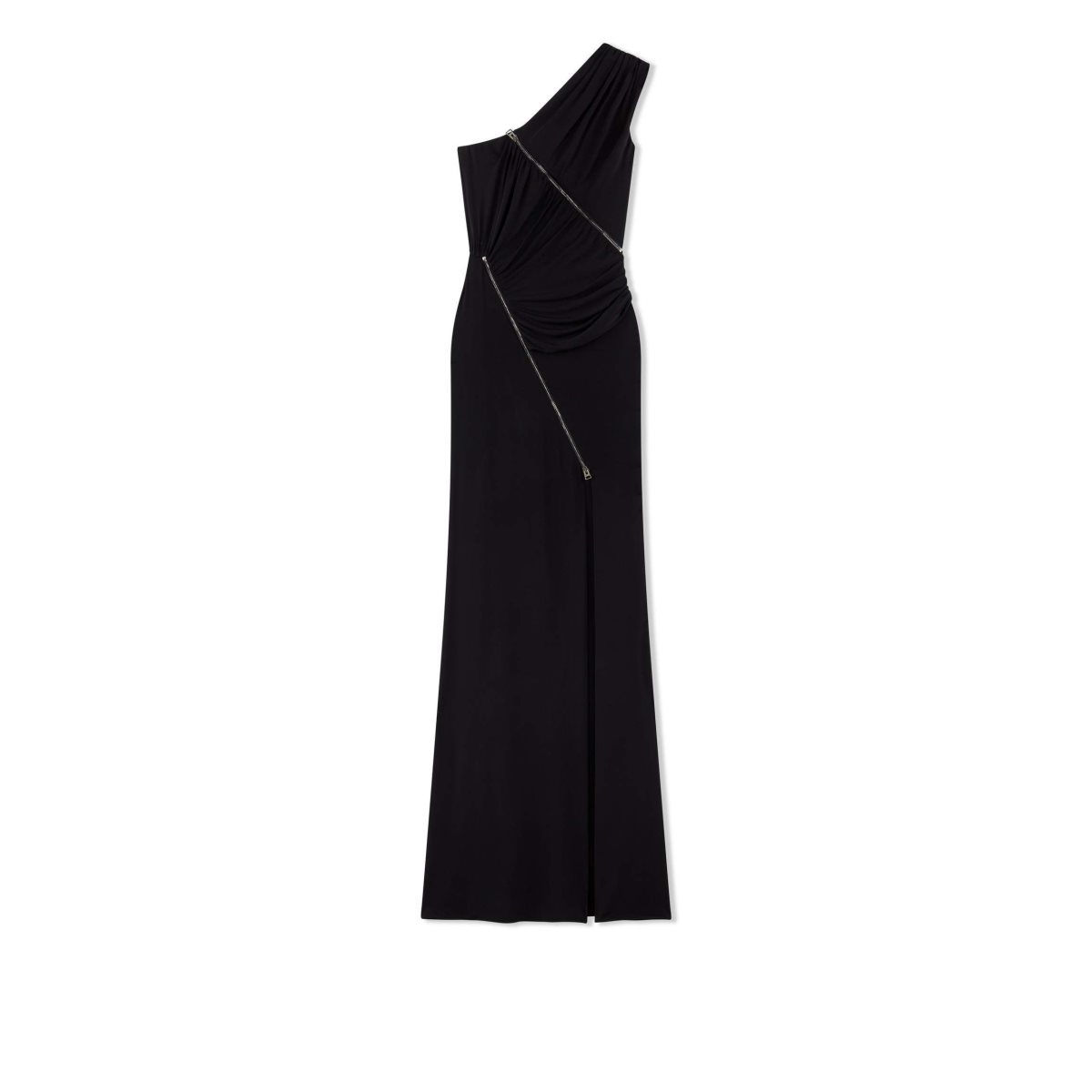 Peignoir Tom Ford Glossy Viscose Jersey One Shoulder Evening Femme Noir | ABSDL-4821