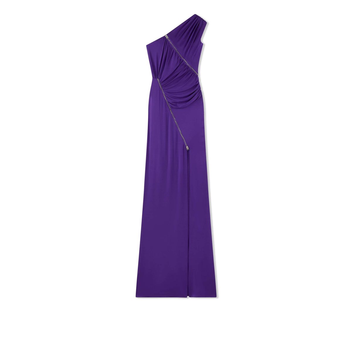 Peignoir Tom Ford Glossy Viscose Jersey One Shoulder Evening Femme Violette | ACMHK-3108