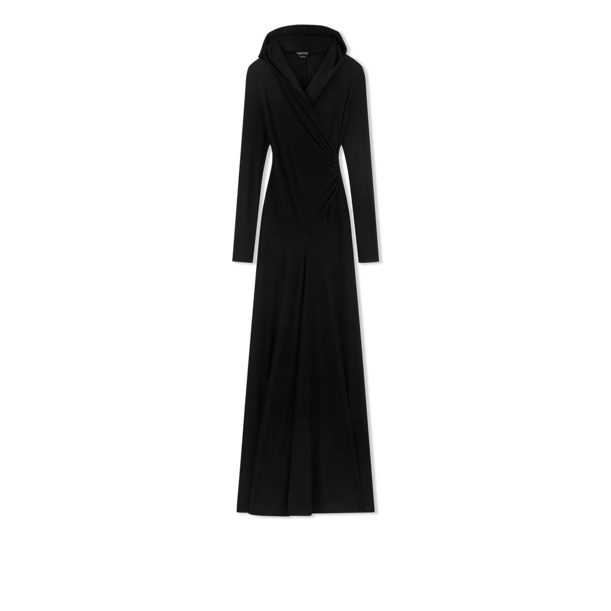 Peignoir Tom Ford Loose Microcosta Jersey Encapuchonné Evening Femme Noir | GQDRA-5946