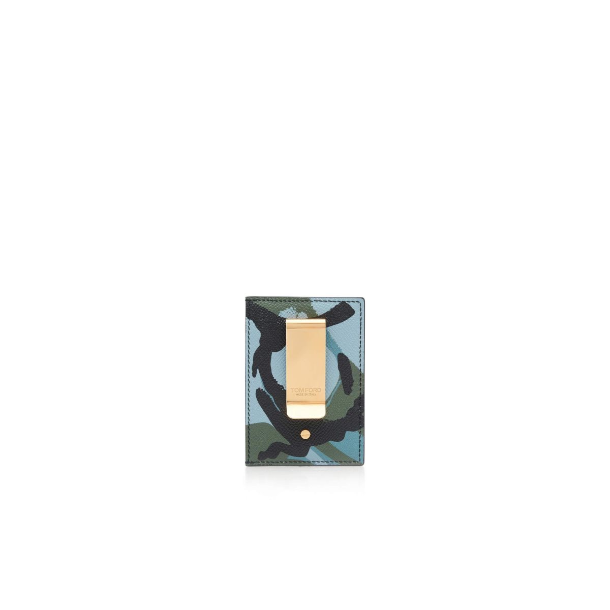 Petits Portefeuilles Tom Ford Camo Print Money Clip Cardholder Homme Bleu | RFIZU-4187