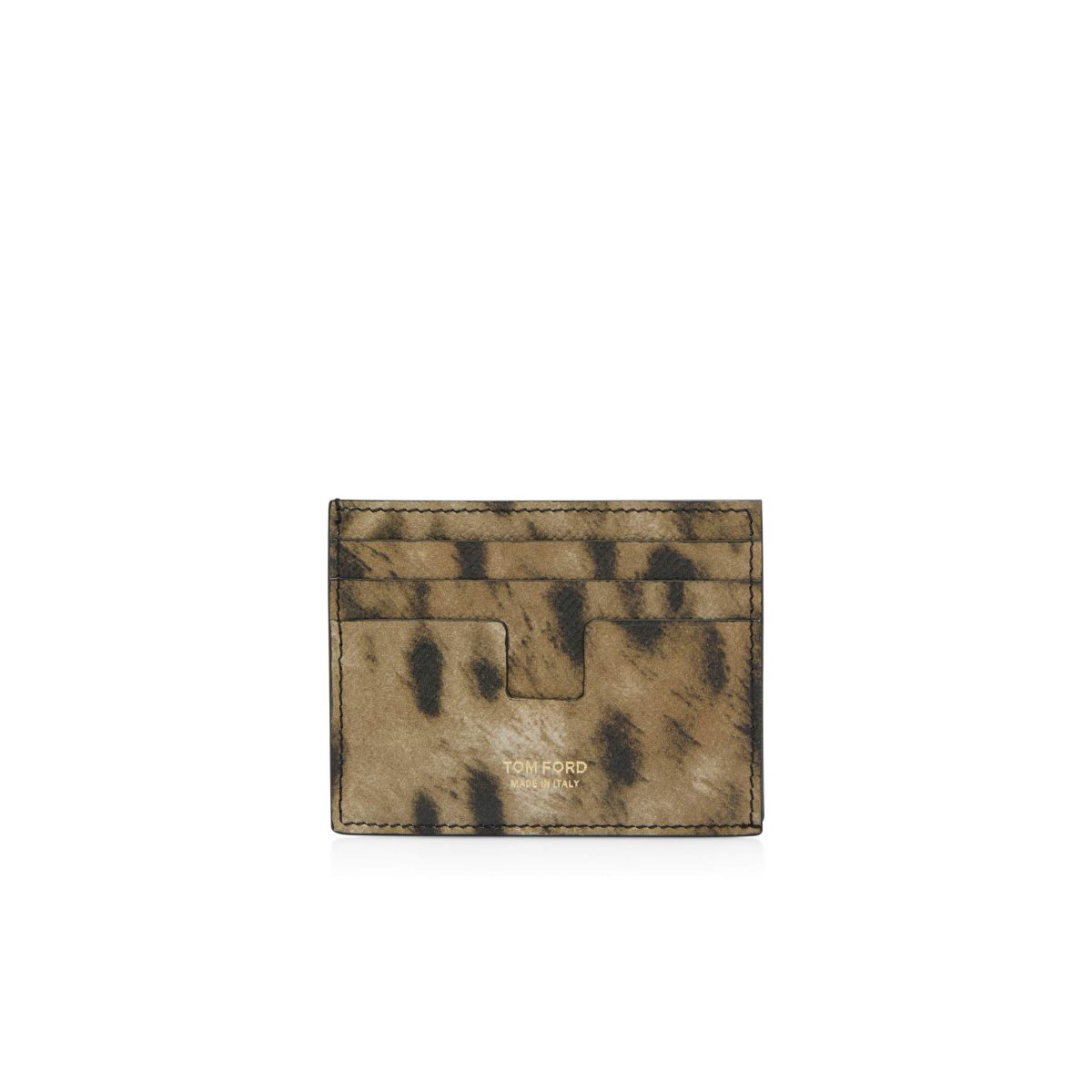 Petits Portefeuilles Tom Ford Distressed Leopard Print Cardholder Homme Leopard | BPSEG-0238