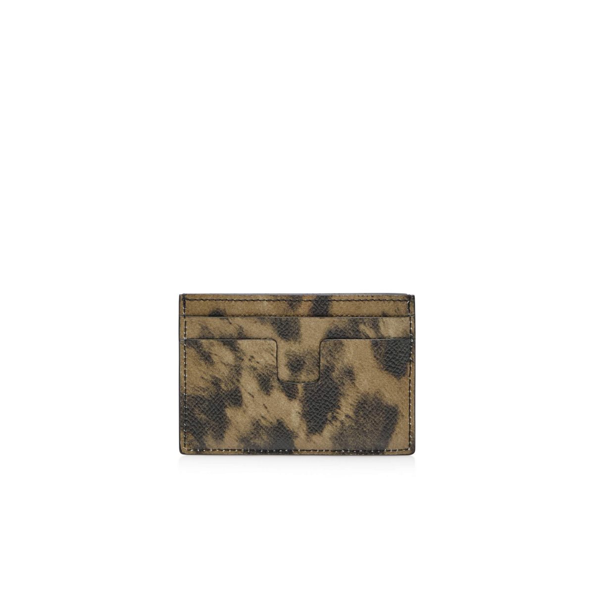 Petits Portefeuilles Tom Ford Distressed Leopard Print Classiche Cardholder Homme Leopard | KXDHQ-3097