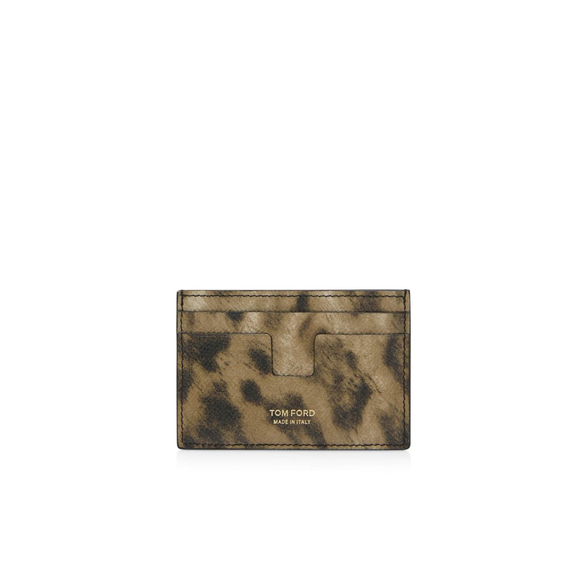 Petits Portefeuilles Tom Ford Distressed Leopard Print Classiche Cardholder Homme Leopard | KXDHQ-3097