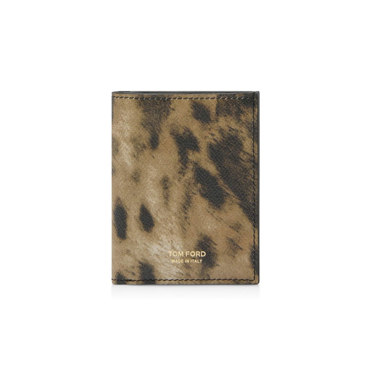 Petits Portefeuilles Tom Ford Distressed Leopard Print Folding Cardholder Homme Leopard | WDQCK-5748