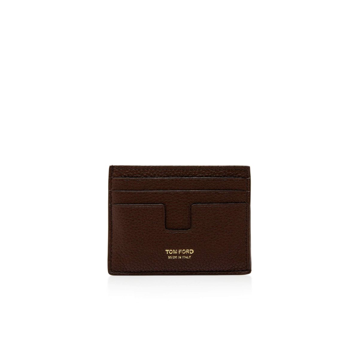 Petits Portefeuilles Tom Ford Grain Cuir Classiche Cardholder Homme Marron | ADOFQ-9071