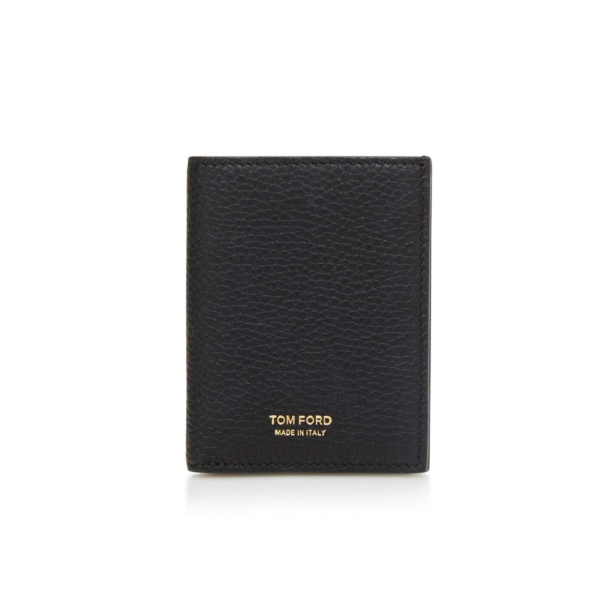 Petits Portefeuilles Tom Ford Grain Cuir Folding Cardholder Homme Noir | KCRAM-8065