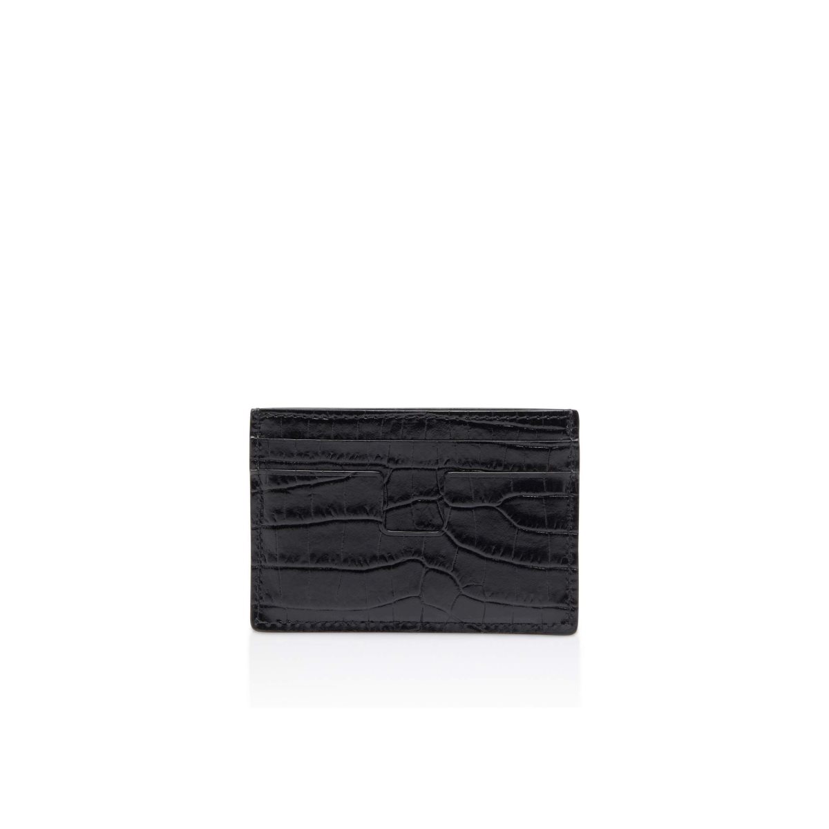 Petits Portefeuilles Tom Ford Printed Alligator Classiche Cardholder Homme Noir | AKDBE-1452