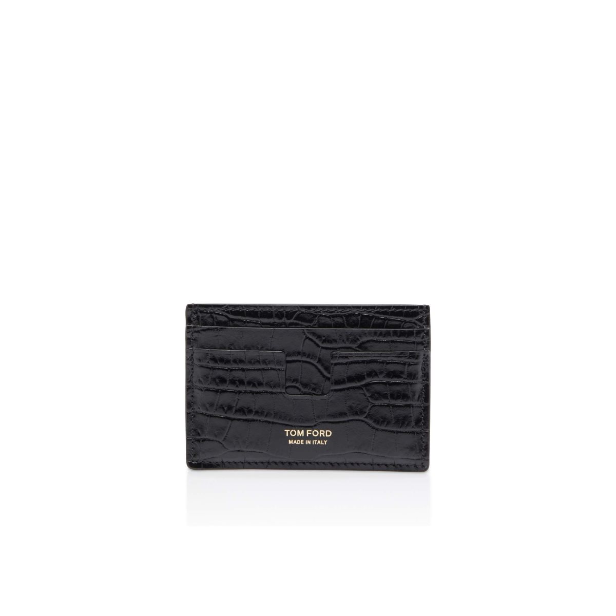 Petits Portefeuilles Tom Ford Printed Alligator Classiche Cardholder Homme Noir | AKDBE-1452