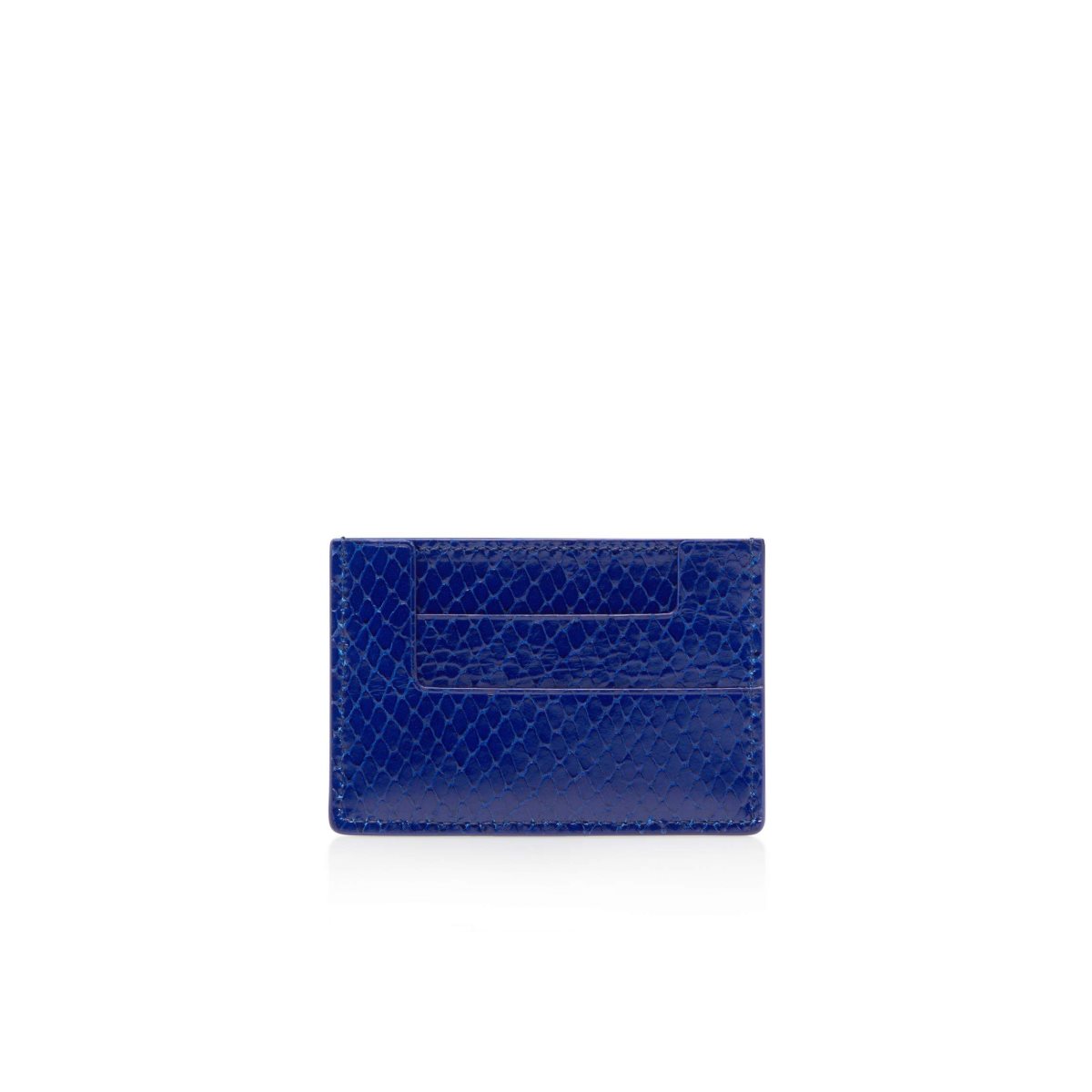 Petits Portefeuilles Tom Ford Printed Python Classiche Tf Card Holder Femme Bleu | PAZRL-7862