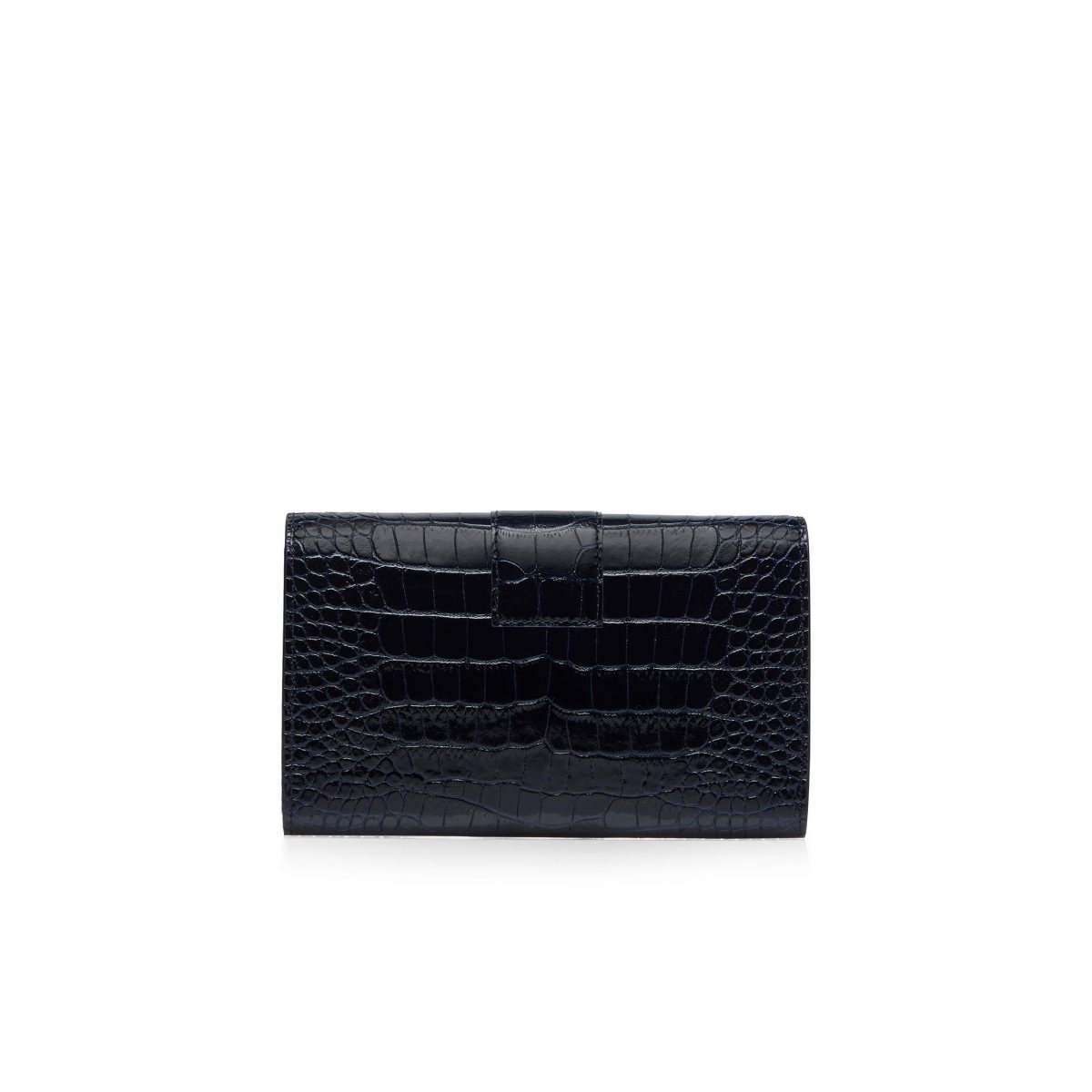 Petits Portefeuilles Tom Ford Shiny Stamped Crocodile Cuir 001 Chain Wallet Femme Ink | IMPZT-6723