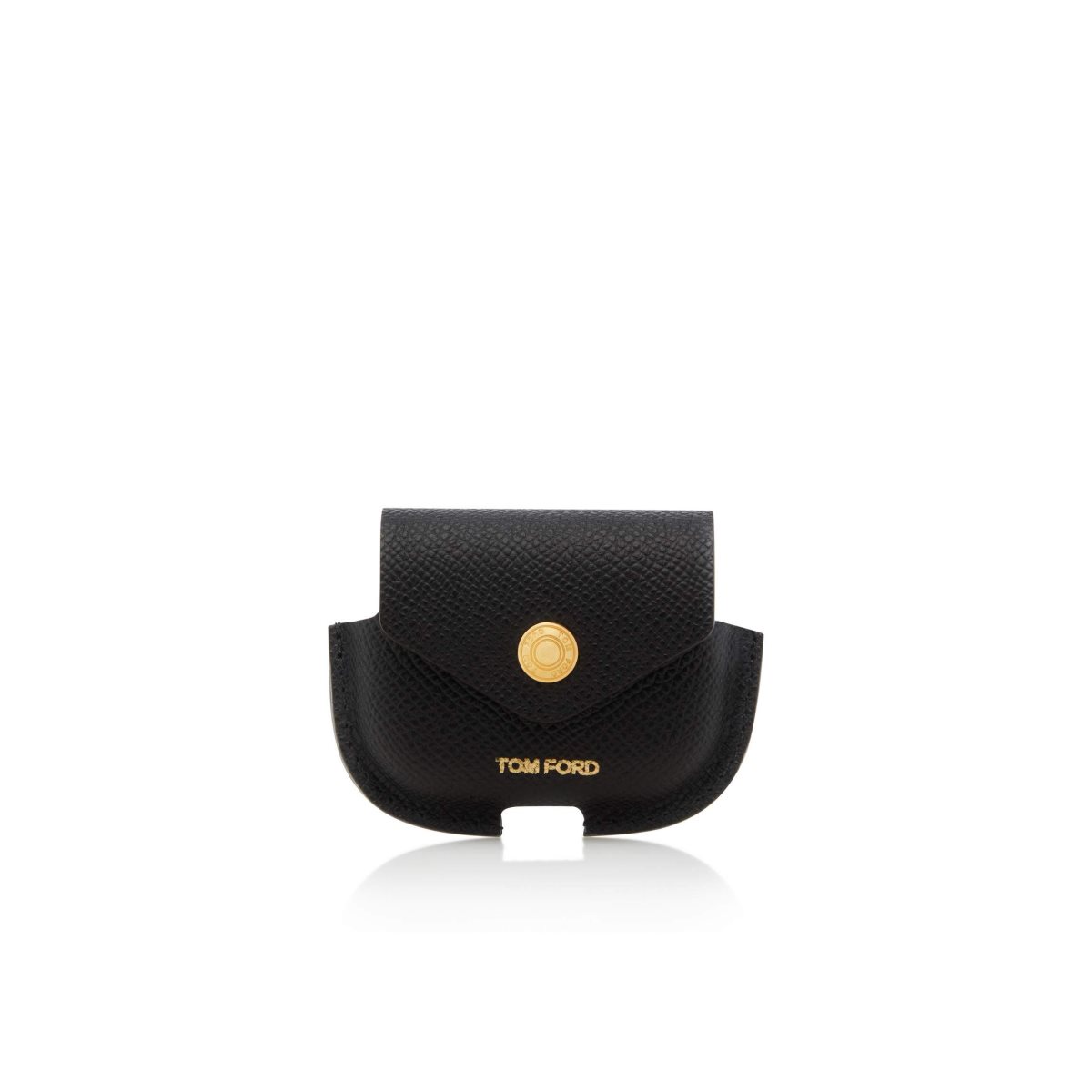 Petits Portefeuilles Tom Ford Small Grain Cuir Airpod Case Femme Noir | ADXGC-2184