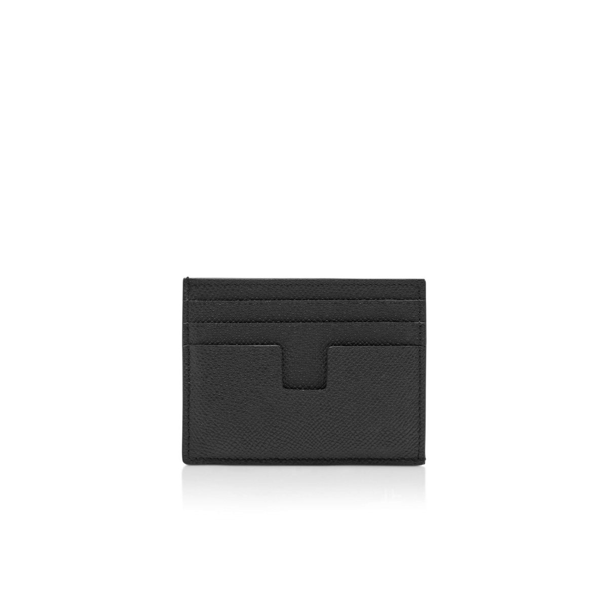 Petits Portefeuilles Tom Ford Small Grain Cuir Cardholder Homme Noir | FRXTJ-1437