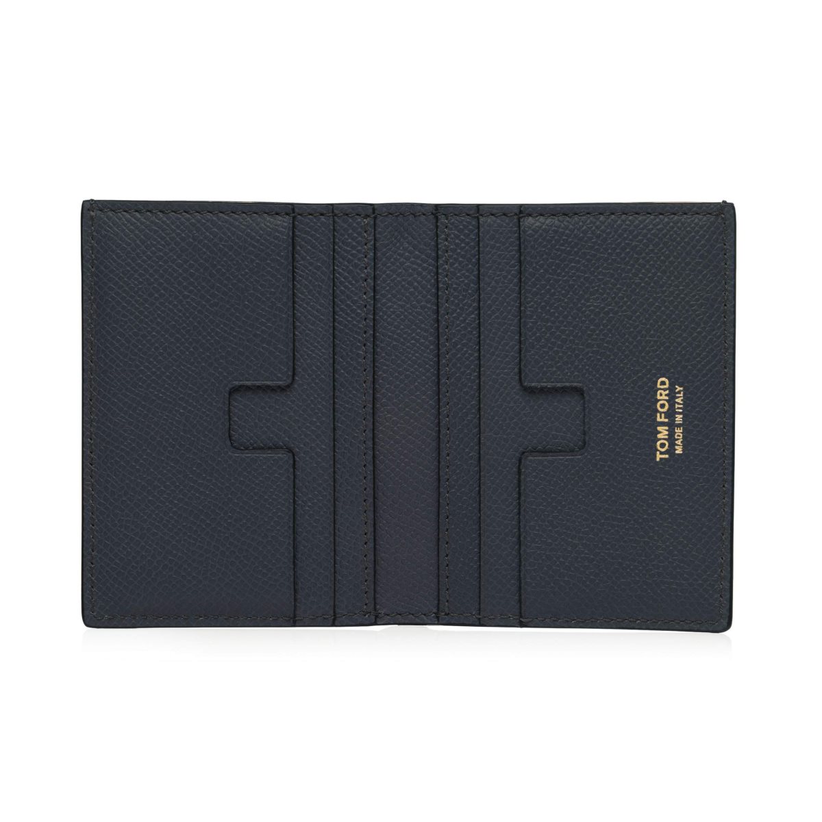 Petits Portefeuilles Tom Ford Small Grain Cuir Folding Cardholder Homme Bleu | LFWHA-6391