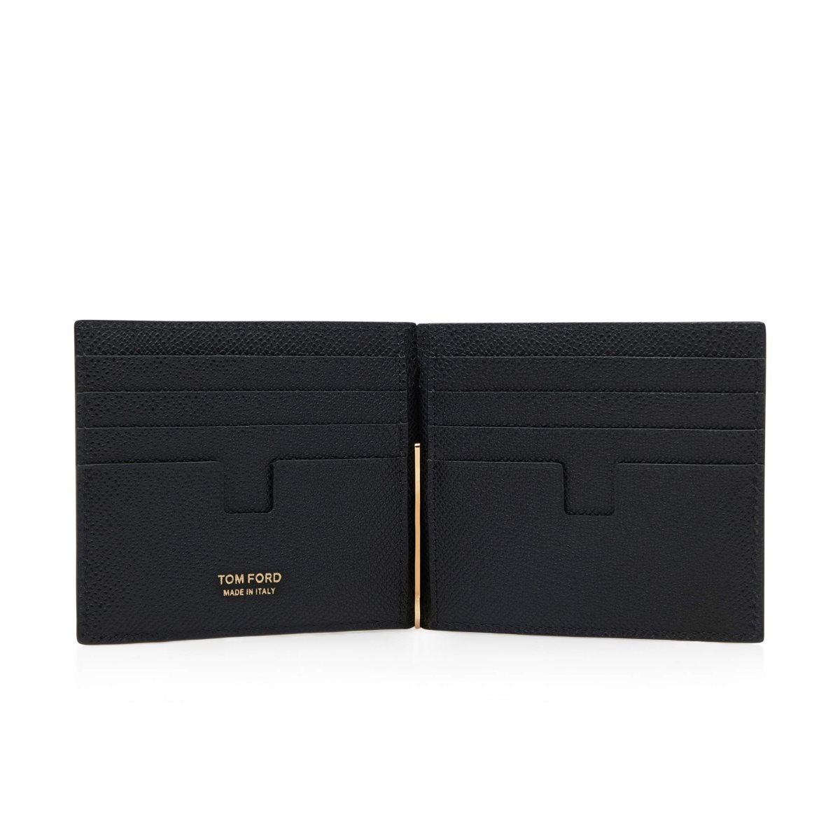 Petits Portefeuilles Tom Ford Small Grain Cuir Money Clip Wallet Homme Noir | NTLGS-1693