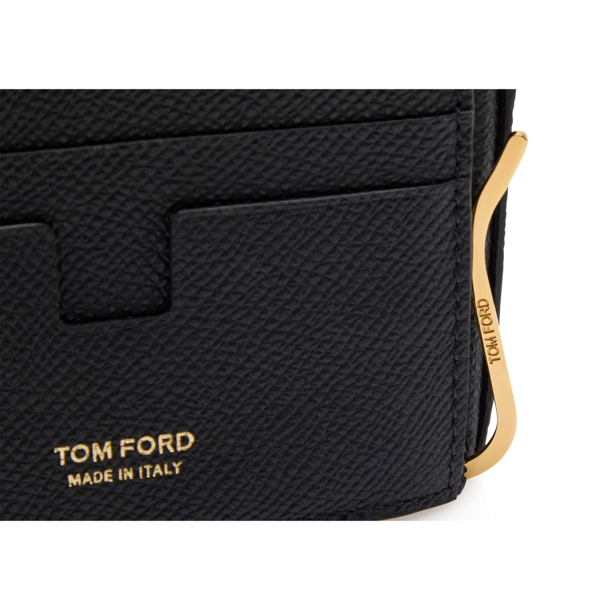 Petits Portefeuilles Tom Ford Small Grain Cuir Money Clip Wallet Homme Noir | NTLGS-1693