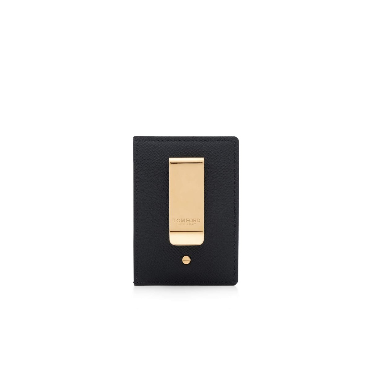 Petits Portefeuilles Tom Ford Small Grain Cuir Money Clip Cardholder Homme Noir | PHYDN-2481