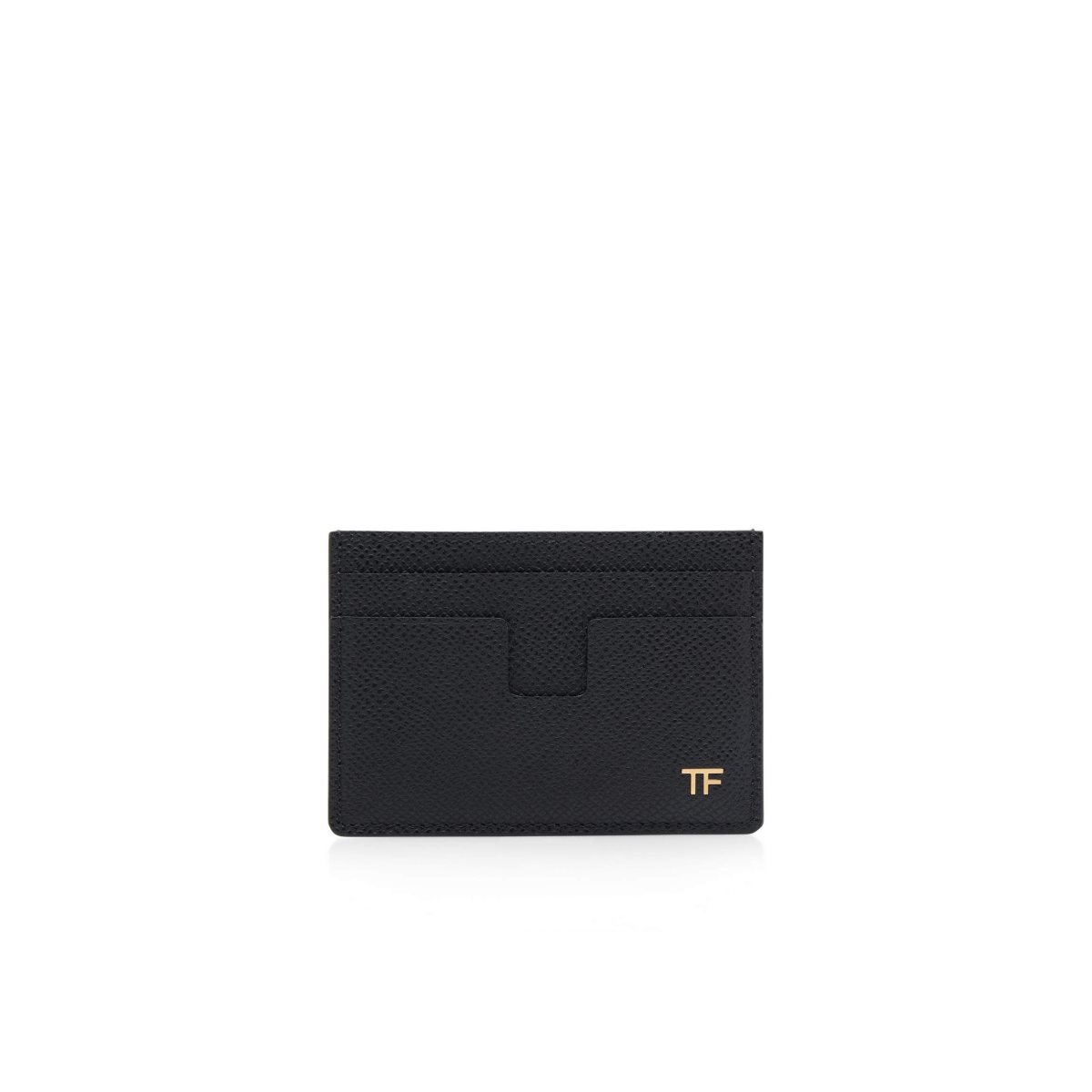 Petits Portefeuilles Tom Ford Small Grain Cuir Money Clip Cardholder Homme Noir | PHYDN-2481