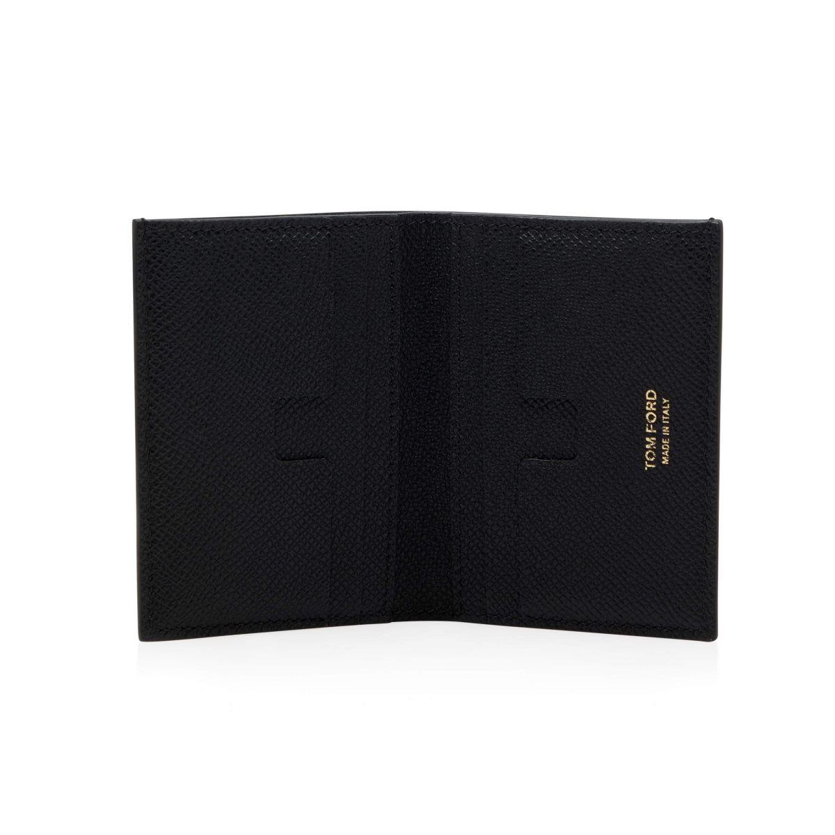 Petits Portefeuilles Tom Ford Small Grain Cuir Folding Cardholder Homme Noir | TIMCA-1709