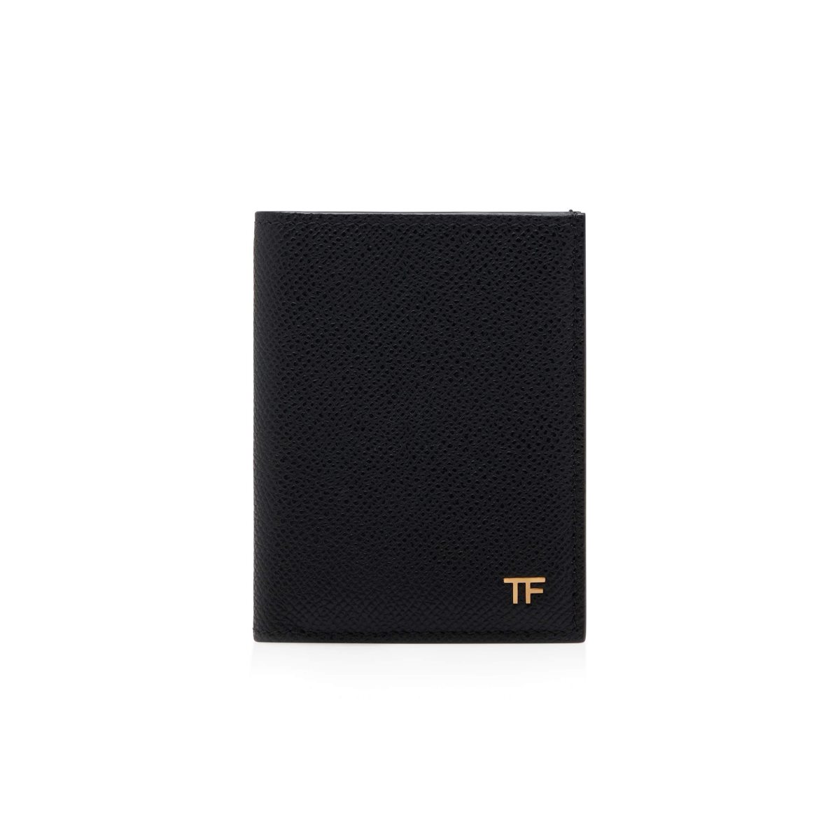 Petits Portefeuilles Tom Ford Small Grain Cuir Folding Cardholder Homme Noir | TIMCA-1709