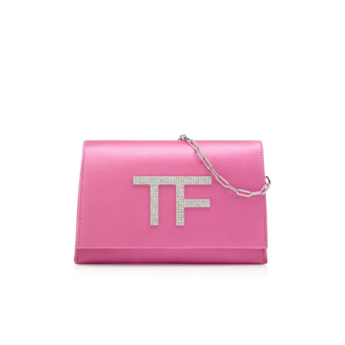 Sac Clutch Tom Ford Crystal Embellished Satin Tf Disco Femme Rose | UTBKN-1765