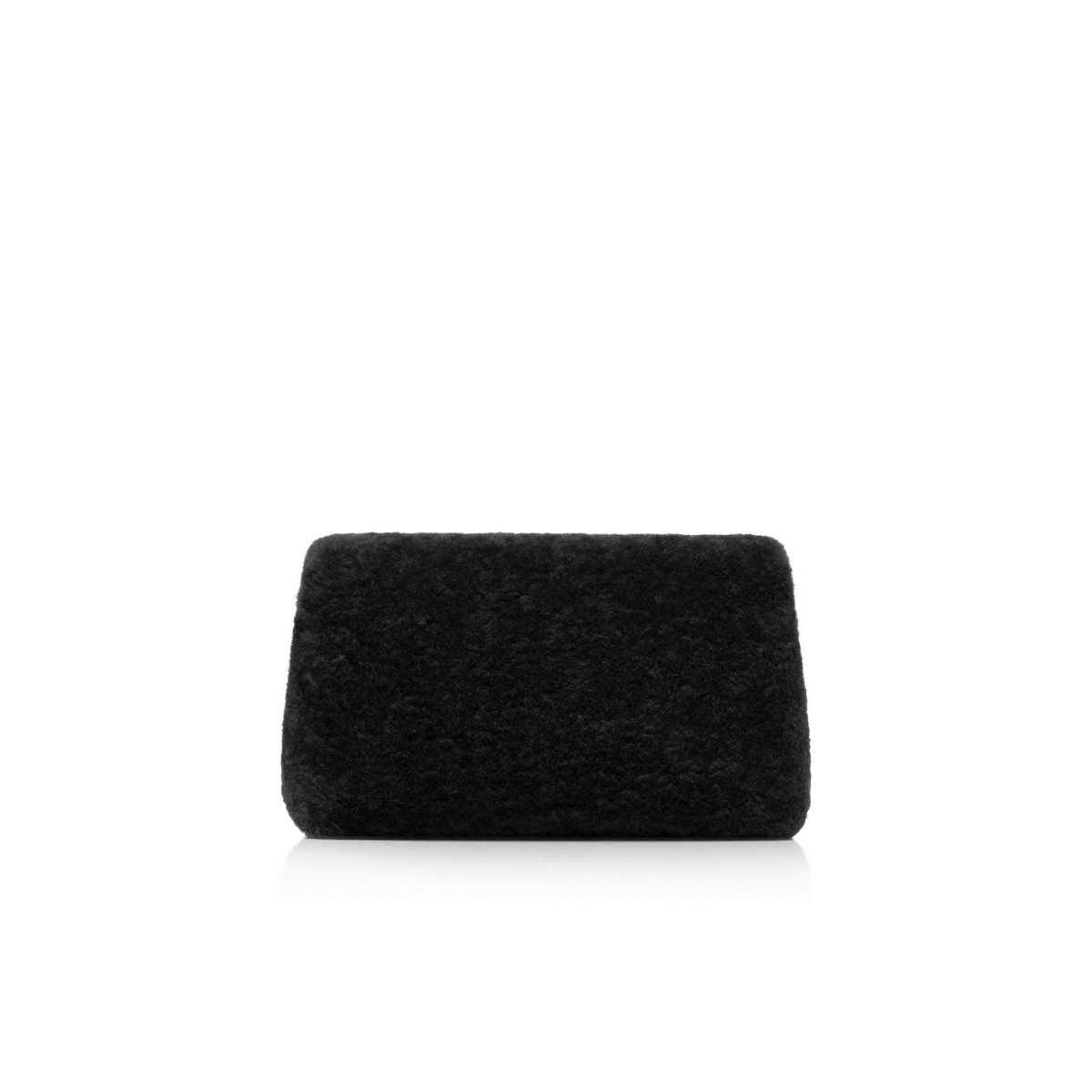 Sac Clutch Tom Ford Shearling Label Femme Noir | ZRHFW-9785