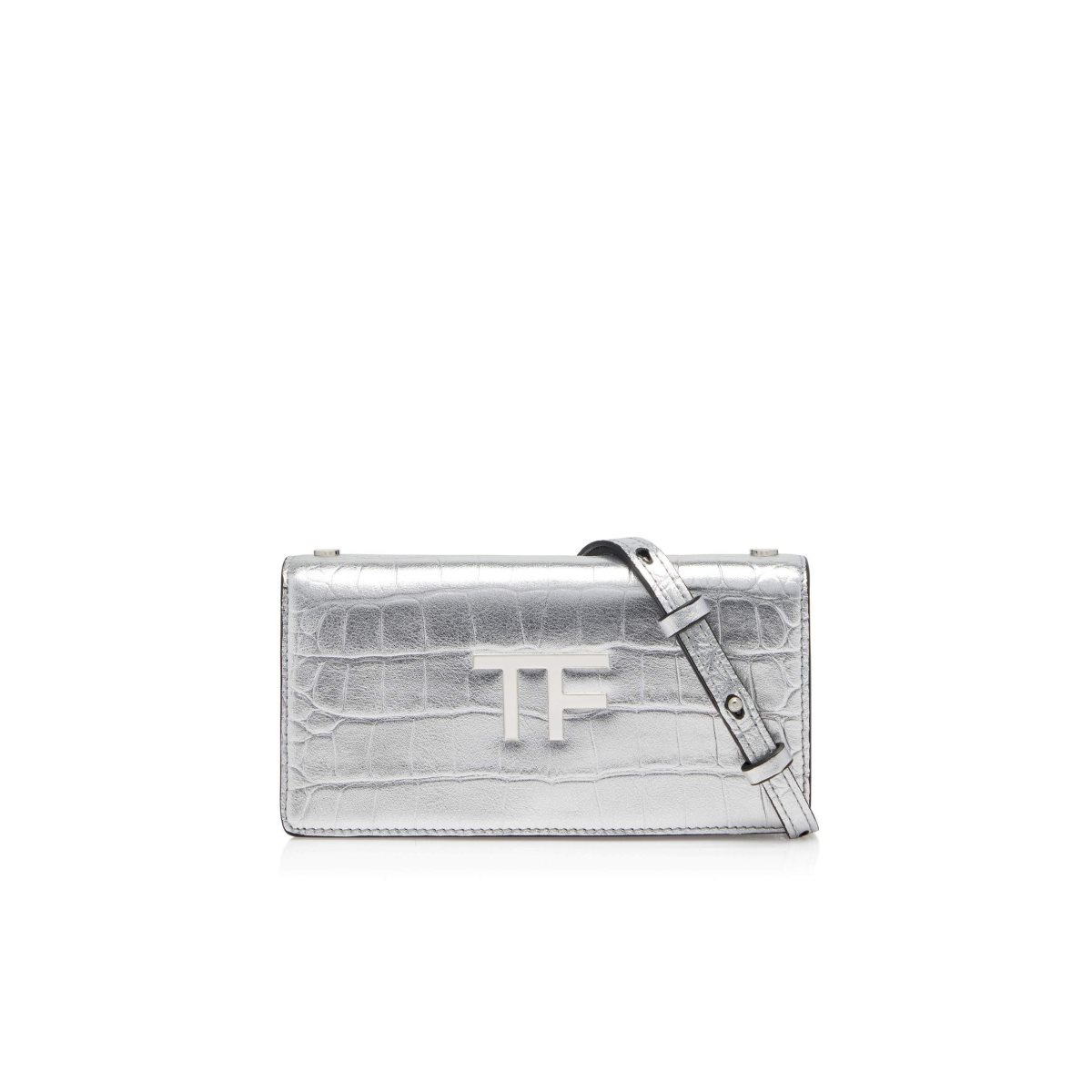 Sacs Crossbody Tom Ford Metallic Cuir Tf Femme Argent | DHFXE-4132