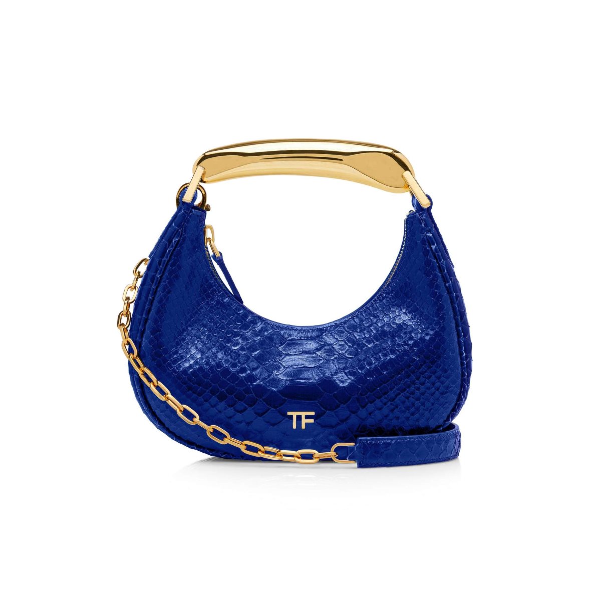 Sacs Crossbody Tom Ford Printed Python Bianca Mini Hobo Femme Bleu | ORVFT-0138