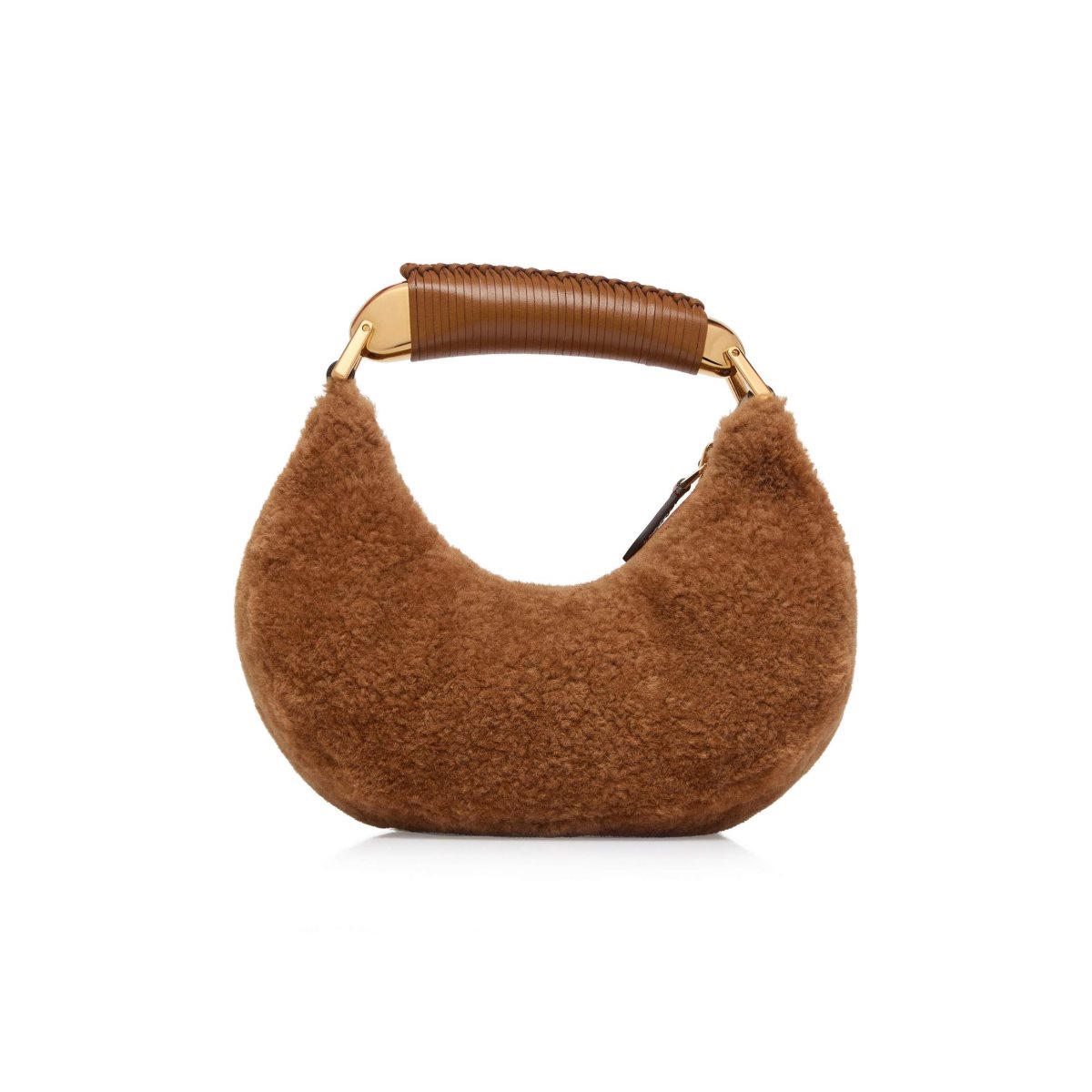 Sacs Crossbody Tom Ford Shearling Bianca Mini Hobo Femme Marron | JYDIX-0587