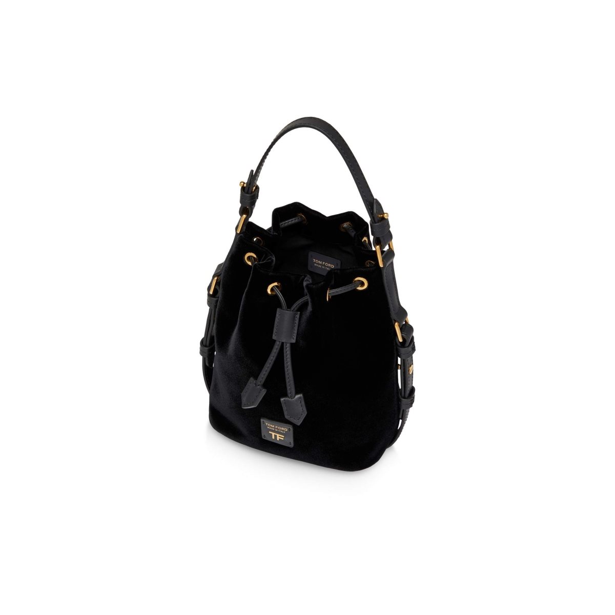 Sacs Crossbody Tom Ford Velvet Disco Small Bucket On Chain Femme Noir | IYMVD-0498